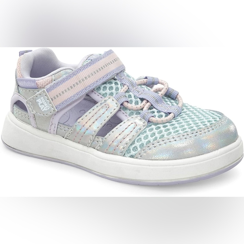 Stride rite seaton iridescent sneaker sandal - toddler size 8 - used
